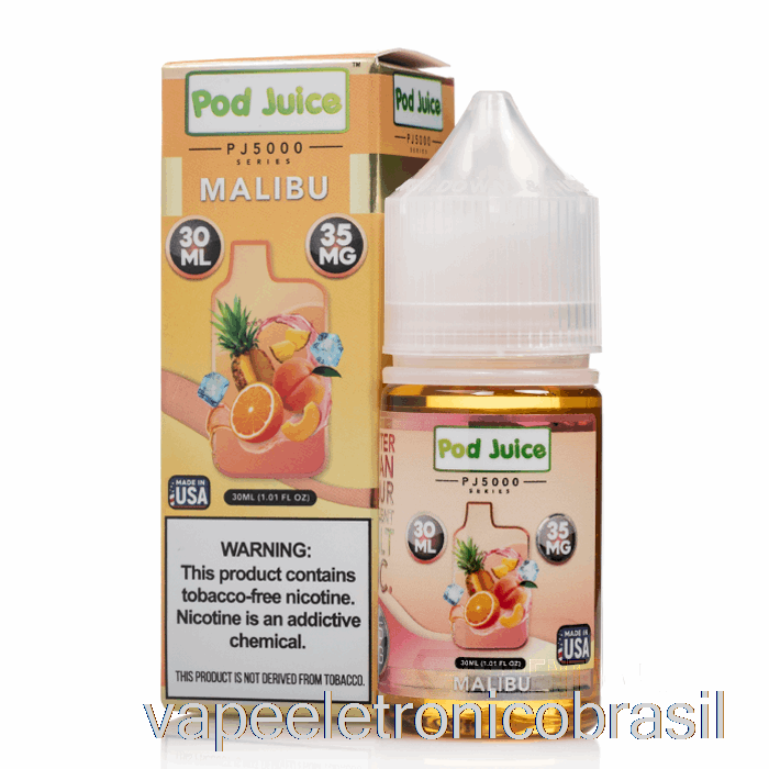 Vape Recarregável Malibu - Pod Juice Pj5000 - 30ml 55mg